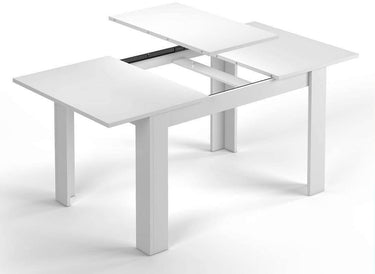 Tevez White Expanding Dining Table: Modern, Versatile, Space-Saving for Contemporary Homes - UK Luxury Furniture